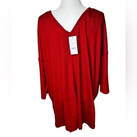NWT NEW LOOK Curves Bella Red fine knit top size 20 - Picture 4 of 8